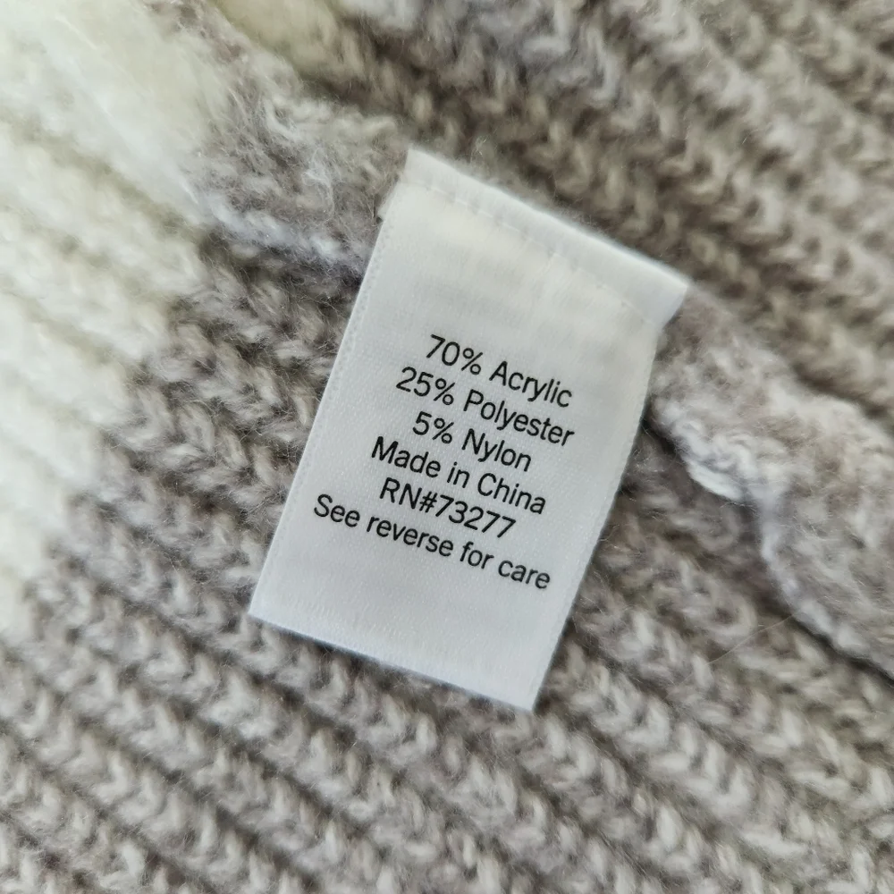 Nine West Striped Open Front Duster Cardigan Large